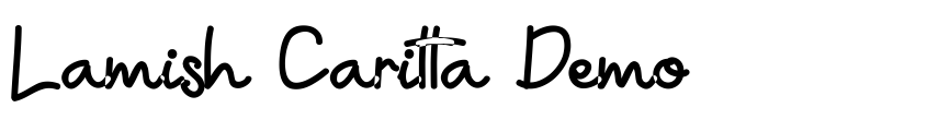 Font Lamish Caritta Demo by Renata & Sarah Suci Pauziah