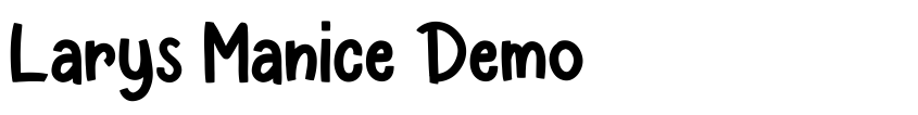 Font Larys Manice Demo by Unknown