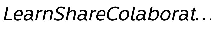 Preview LearnShareColaborate-Italic