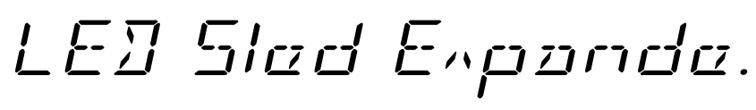 Font LED Sled Expanded Italic by Daniel Zadorozny