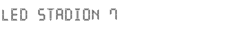 Font LED Stadion 7 by Sizenko Alexander