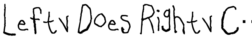 Font Lefty Does Righty Charcoal by Unknown