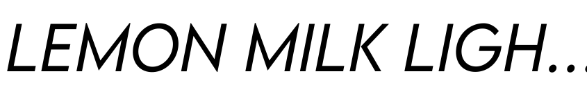 Preview LEMON MILK Light Italic
