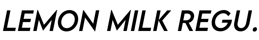 Preview LEMON MILK Regular Italic