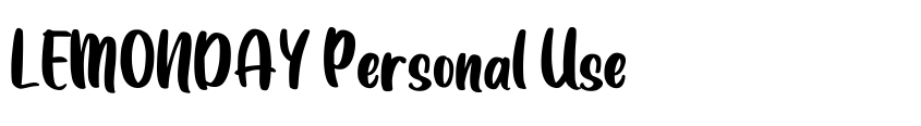 Font LEMONDAY Personal Use by Donis Miftahudin
