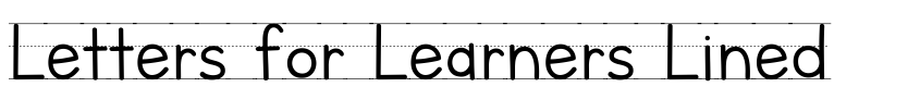 Preview Letters for Learners Lined