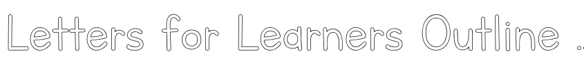 Preview Letters for Learners Outline Light