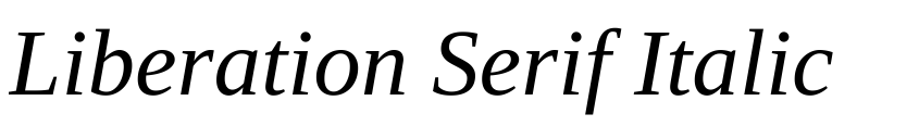 Preview Liberation Serif Italic