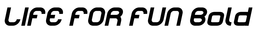 Preview LIFE FOR FUN Bold Italic