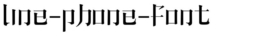 Font line-phone-font  by Unknown