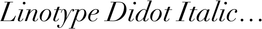 Preview Linotype Didot Italic Oldstyle Figures