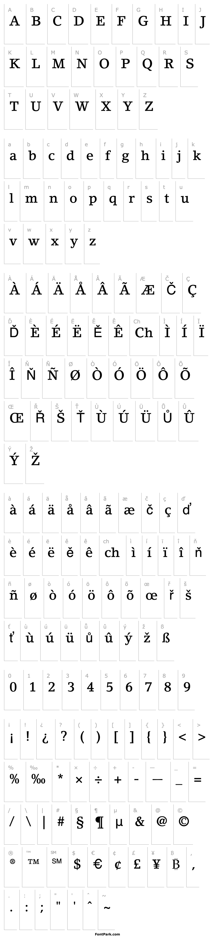 Overview LinoLetter-Medium