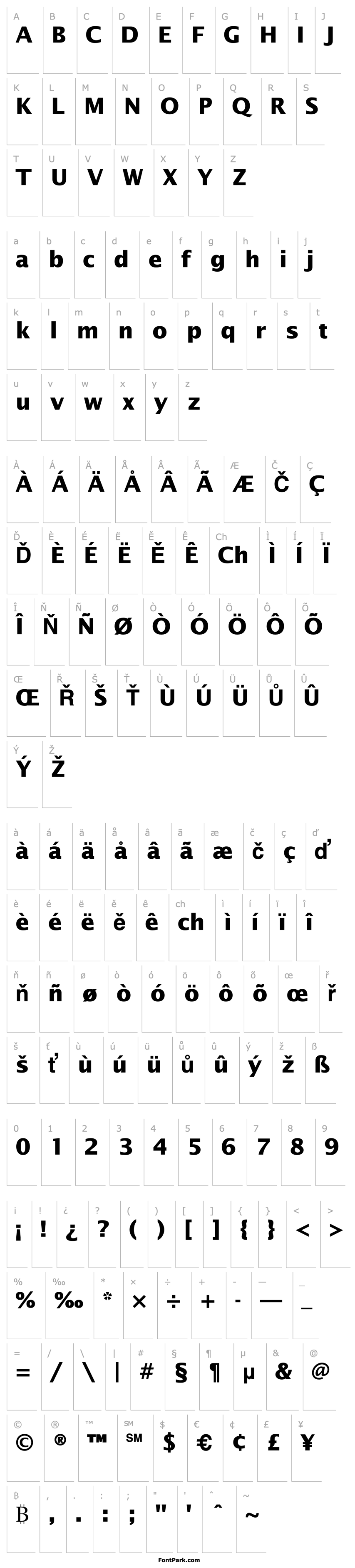 Přehled LucidaSans-Bold