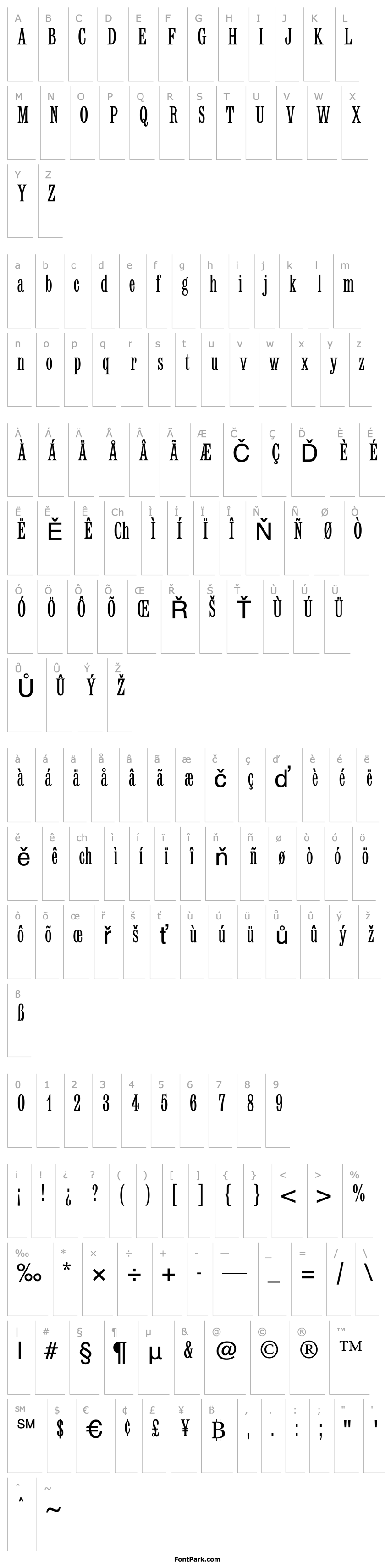 Přehled LatinMT-Condensed