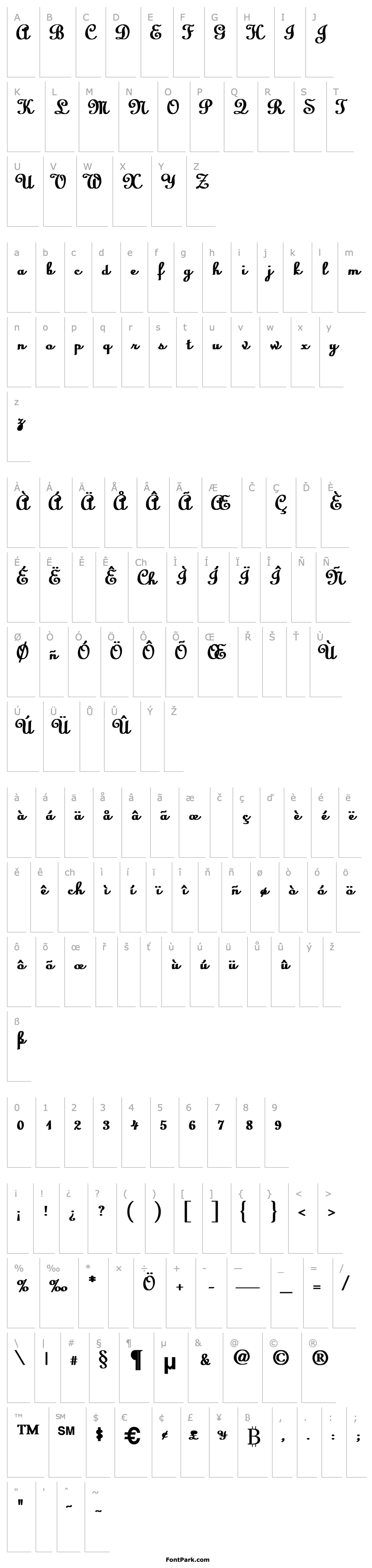 Přehled Linoscript Bold