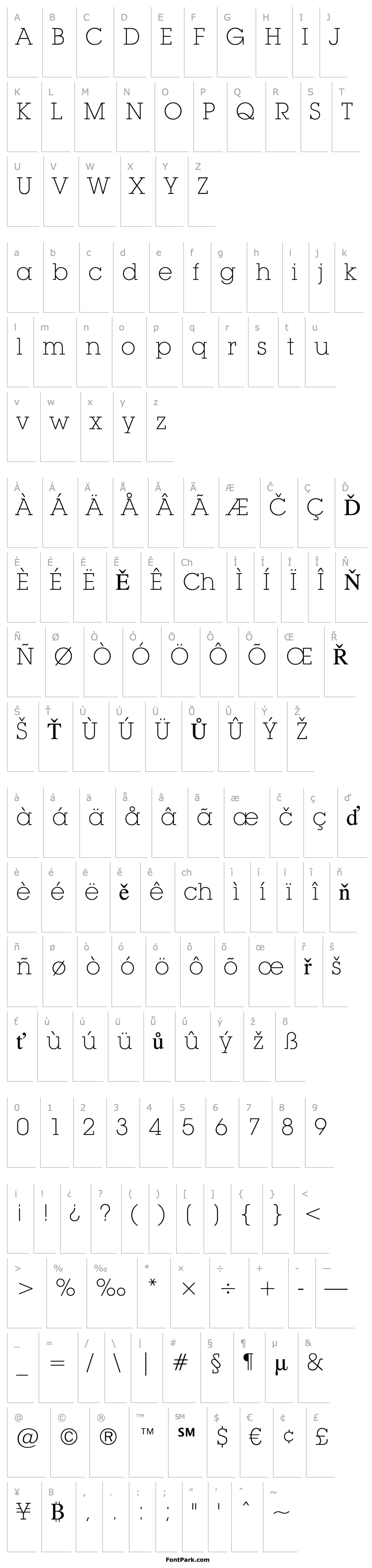 Overview Lubalin Graph Extra Light BT