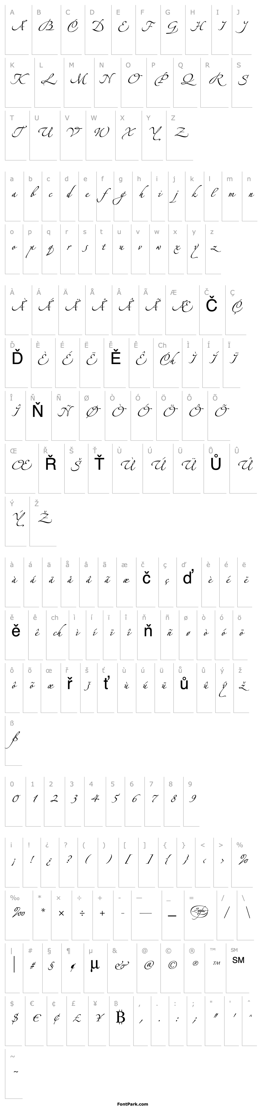 Přehled LinotypeZapfino Three