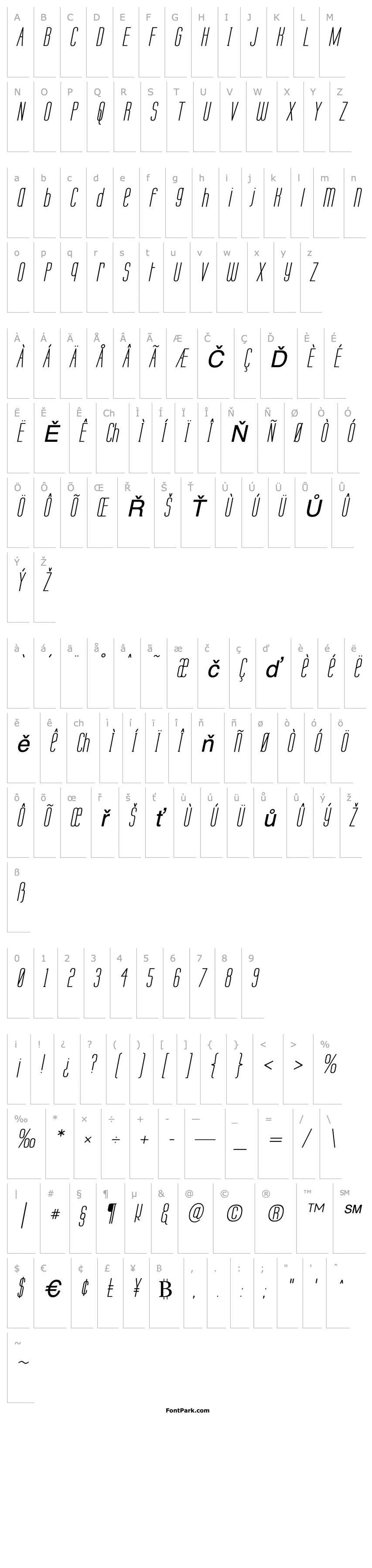 Overview Labtop Unicase Italic