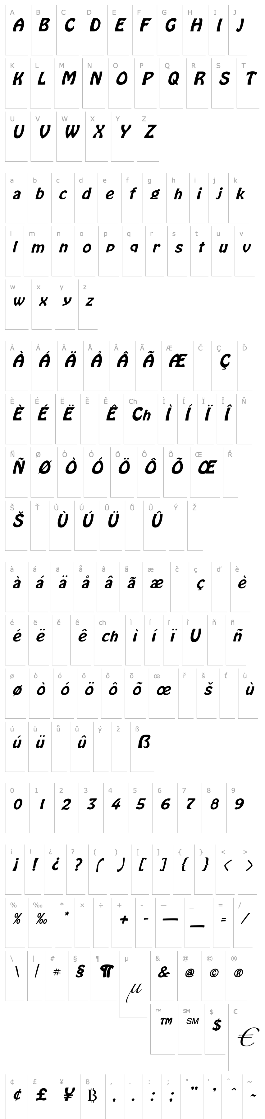 Overview LaCosta Italic