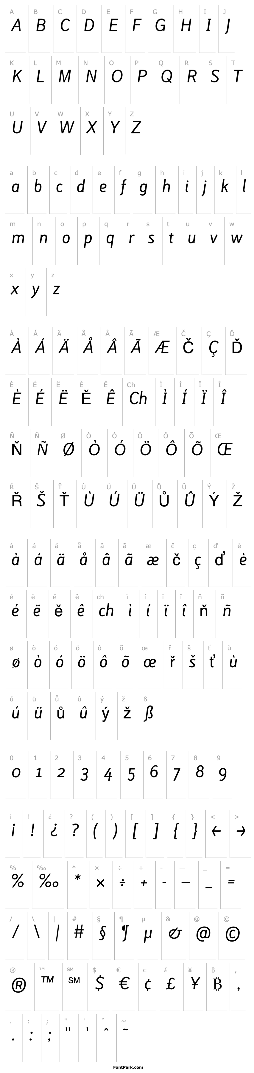 Overview Lacuna Italic