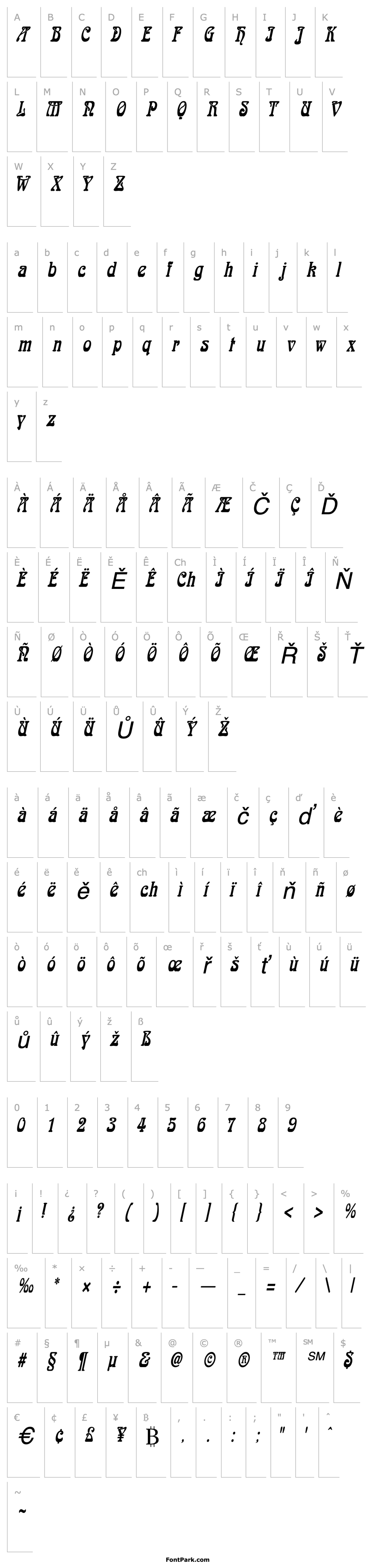 Overview LaliqueCondensed Italic