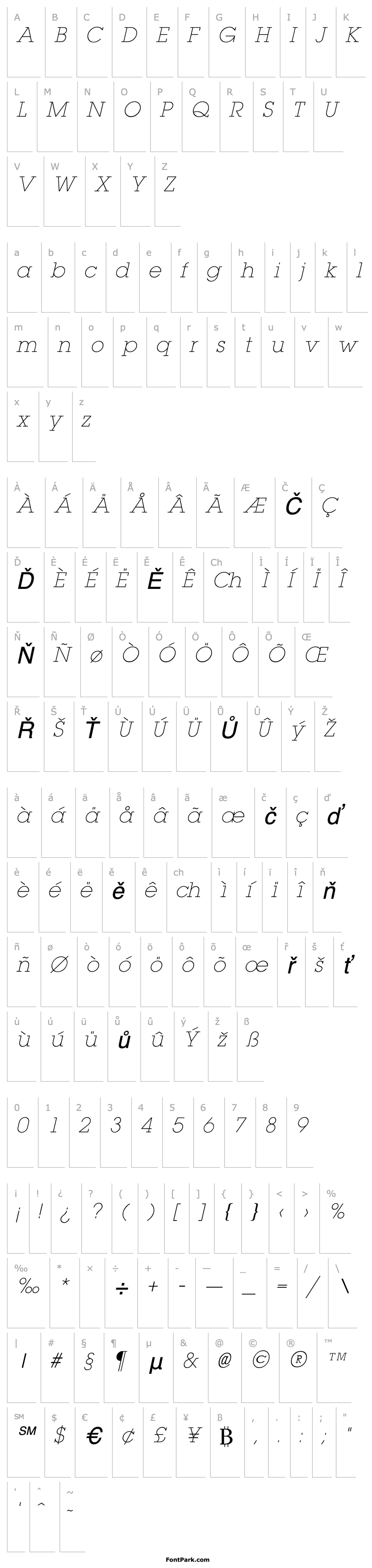 Overview Lapland Light Italic