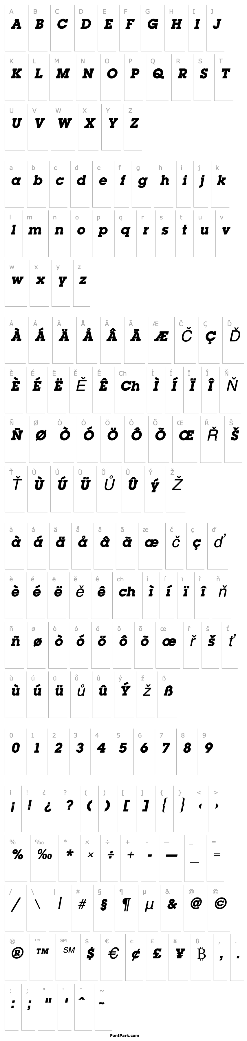 Přehled LaplandExtrabold Italic