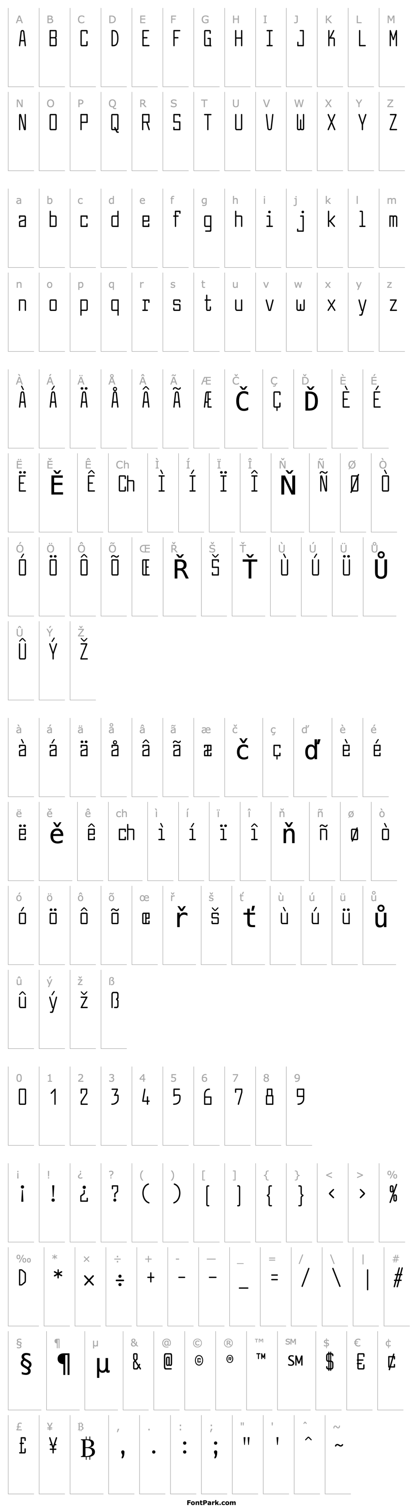 Přehled Larabiefont Compressed