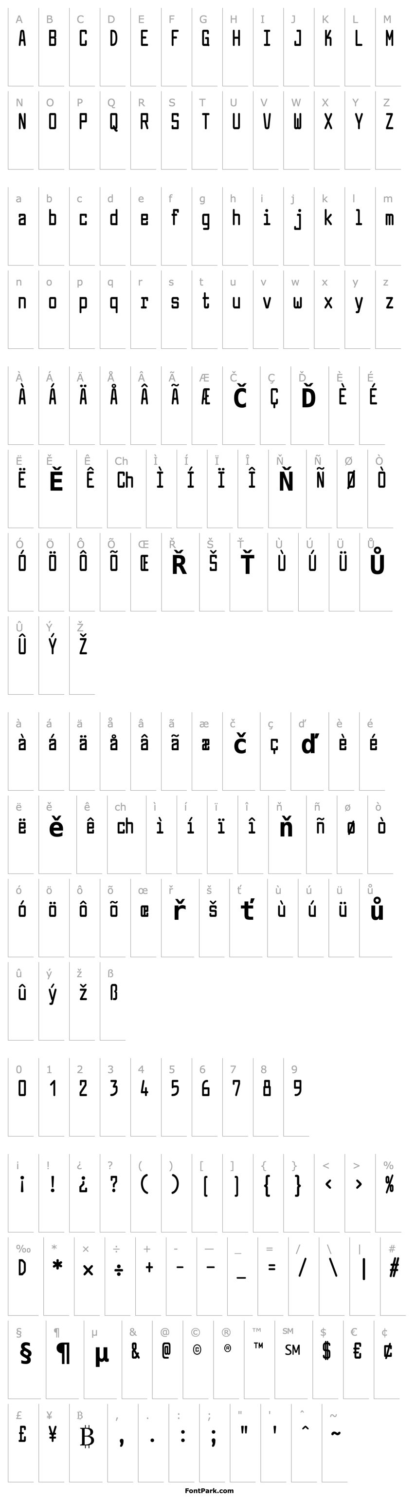 Overview Larabiefont Compressed Bold