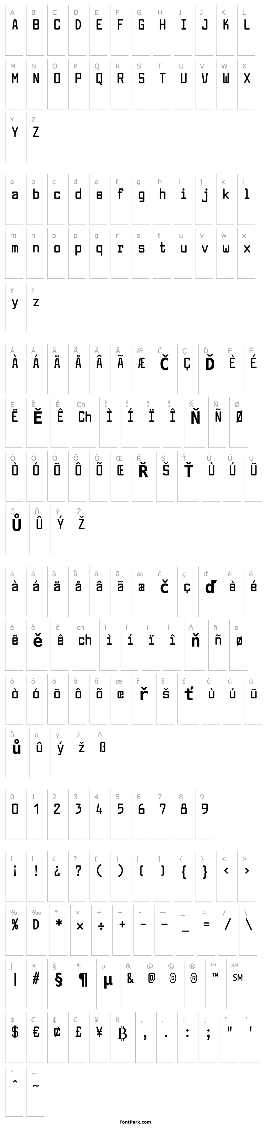 Overview Larabiefont Condensed Bold