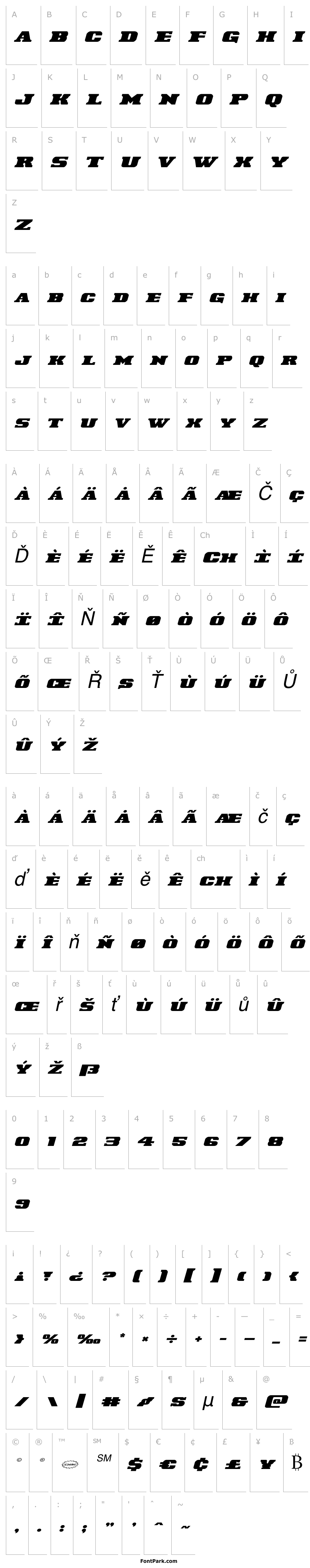 Přehled Laredo Trail Expanded Italic