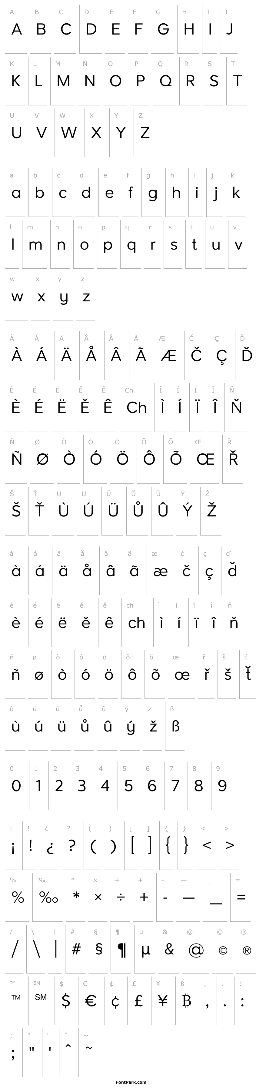 Přehled Larke Neue Regular