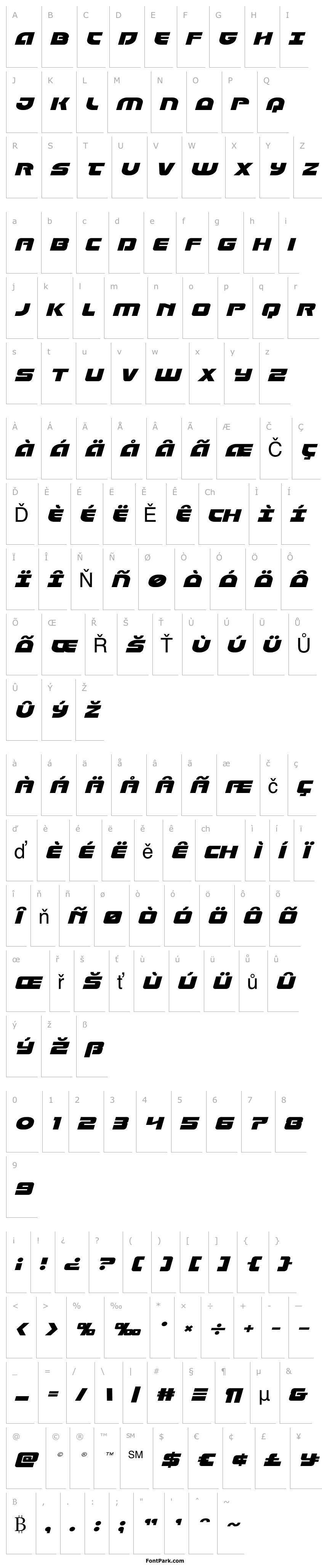 Overview Laser Corps Expanded Italic