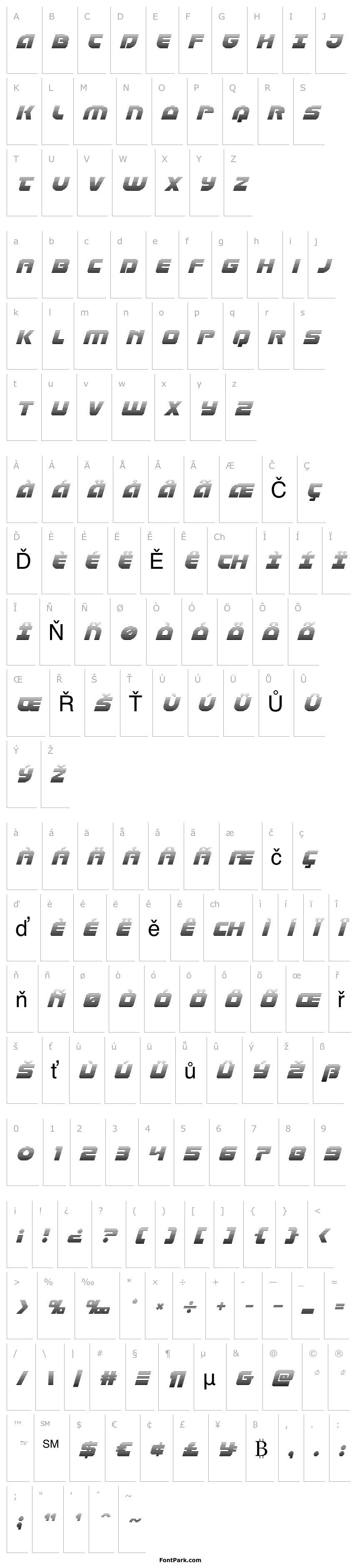 Přehled Laser Corps Gradient Italic