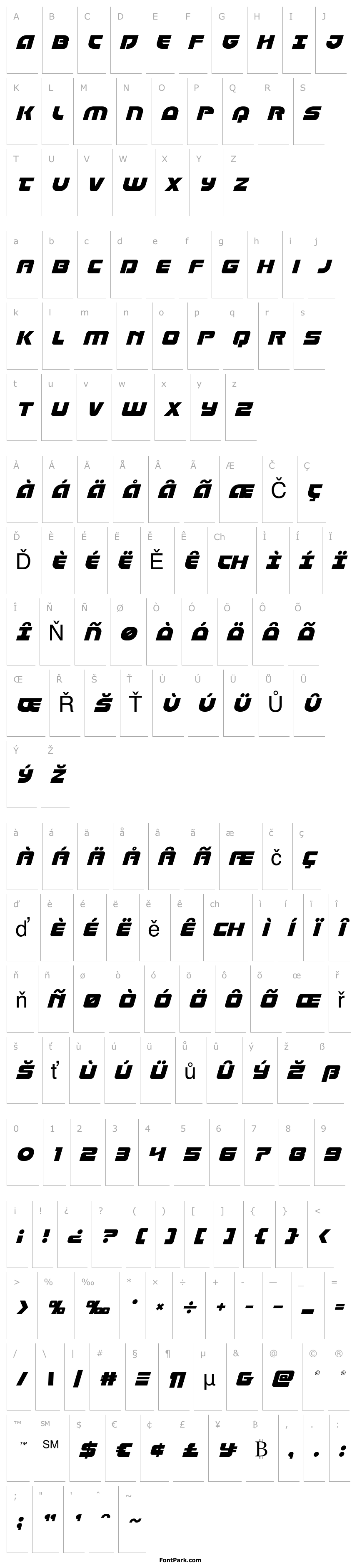 Overview Laser Corps Italic