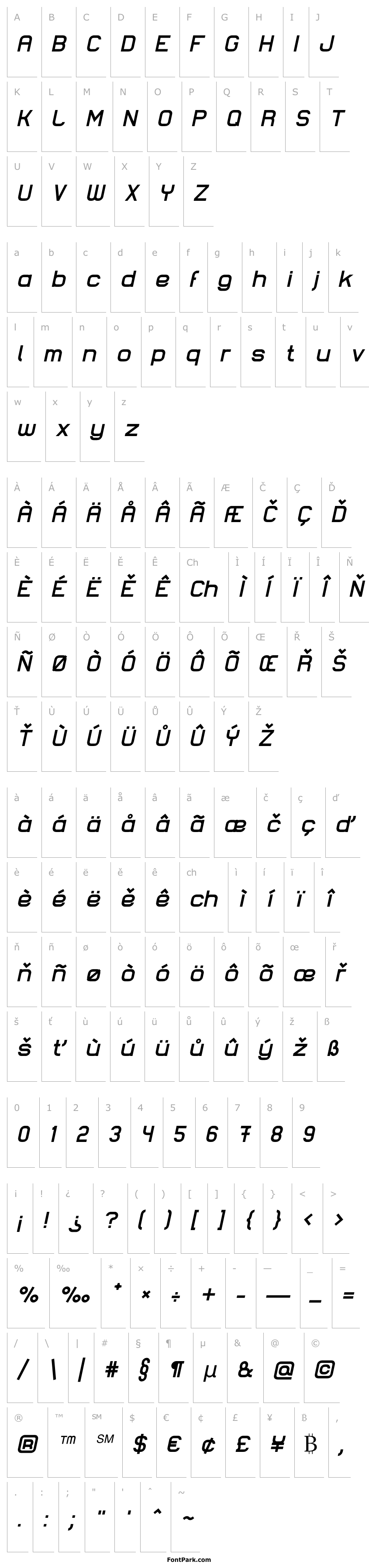 Overview Lastwaerk bold Oblique