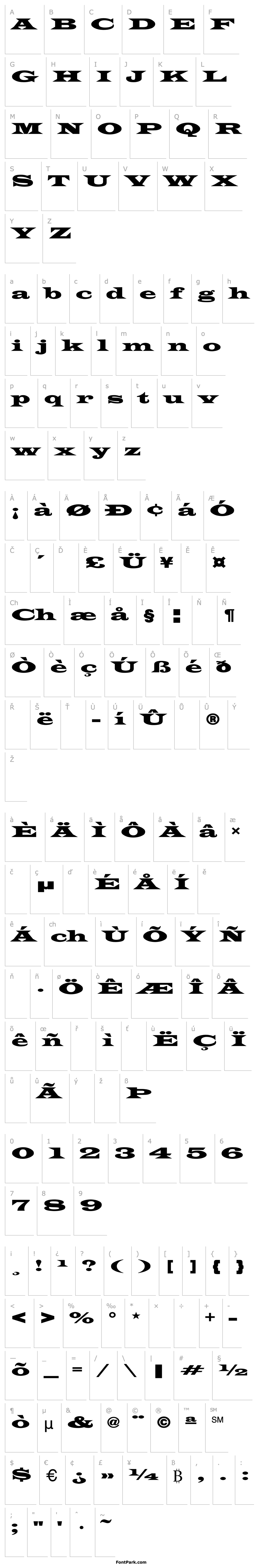 Přehled Latin-WideExt-Normal