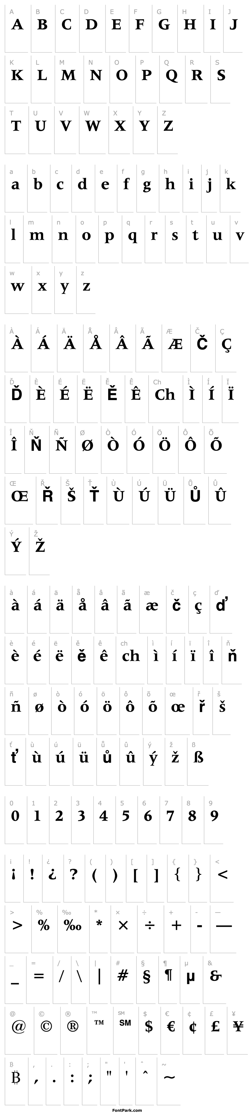 Overview Latin725BT-Bold