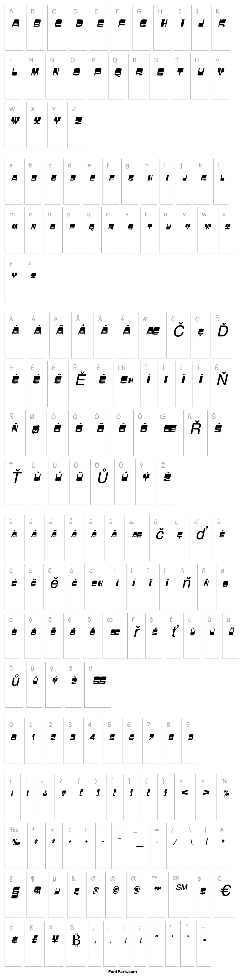 Overview LaughinCondensed Italic