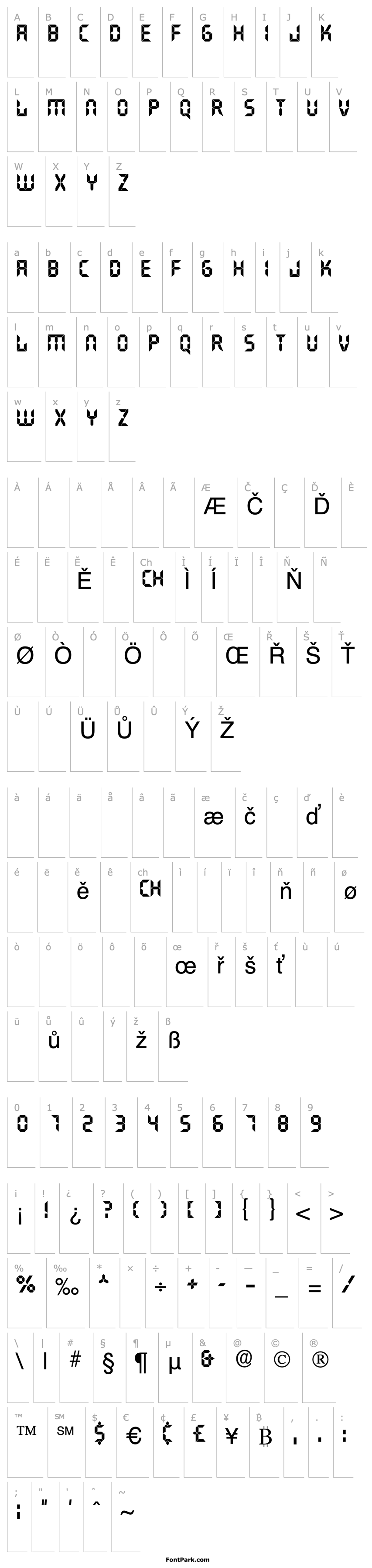 Overview LCDDisplayCapsSSK Regular