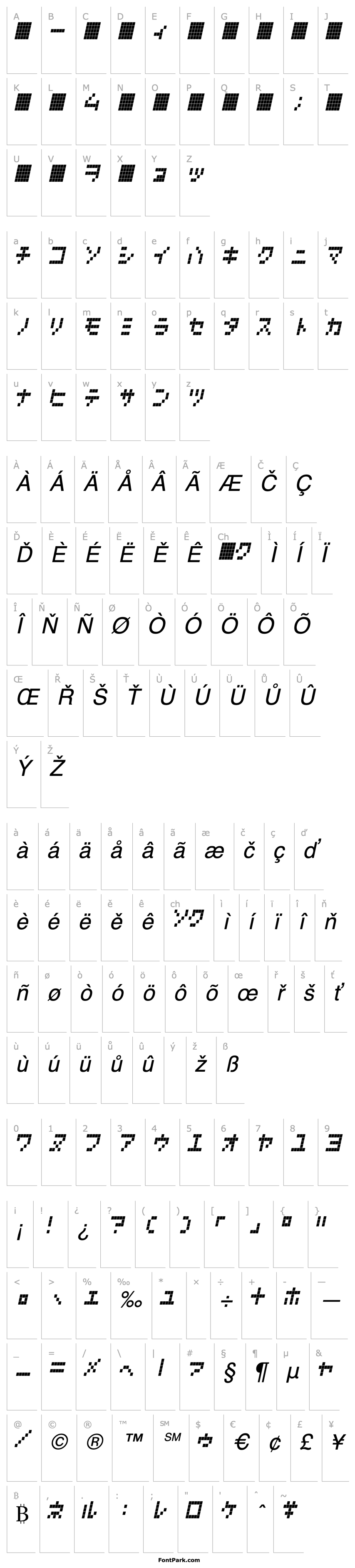 Přehled LCDK Italic