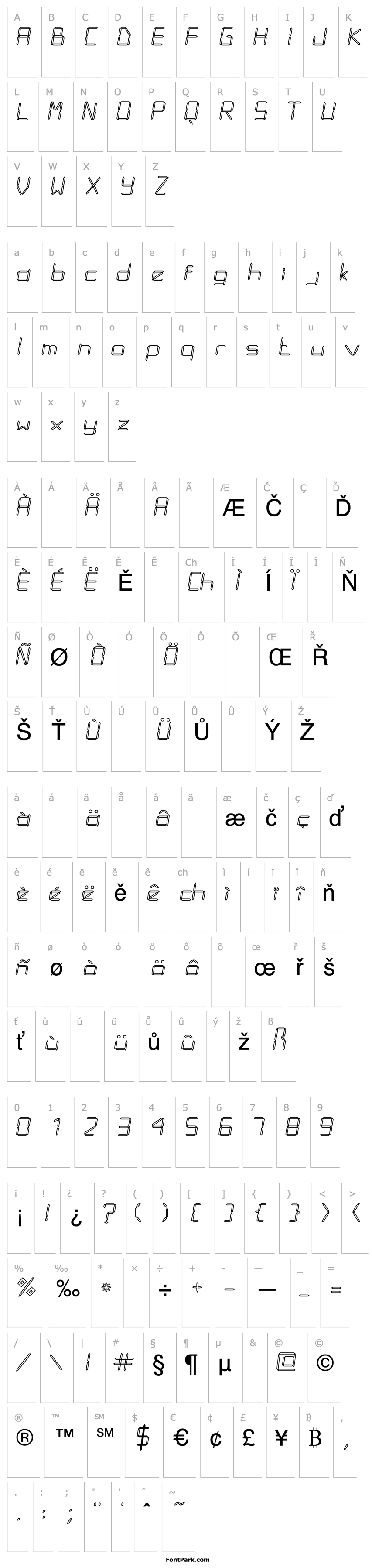 Přehled LCDOutlineSSK Regular