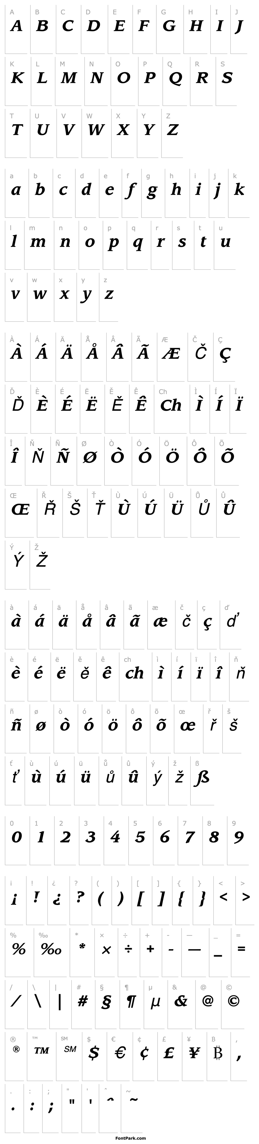 Přehled LeawoodEF-BoldItalic