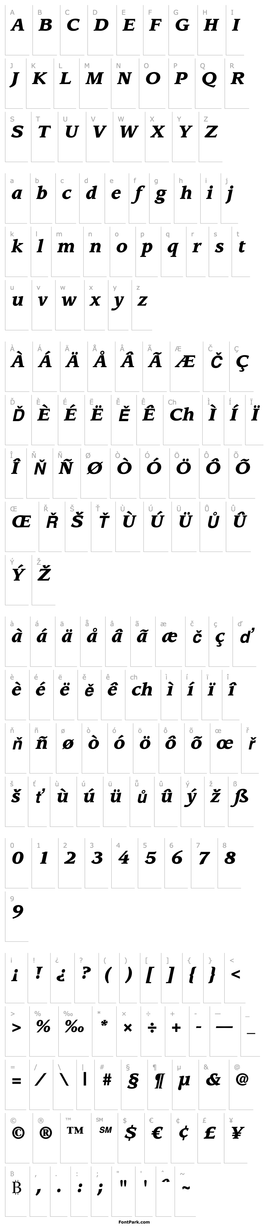 Přehled LeawoodStd-BlackItalic