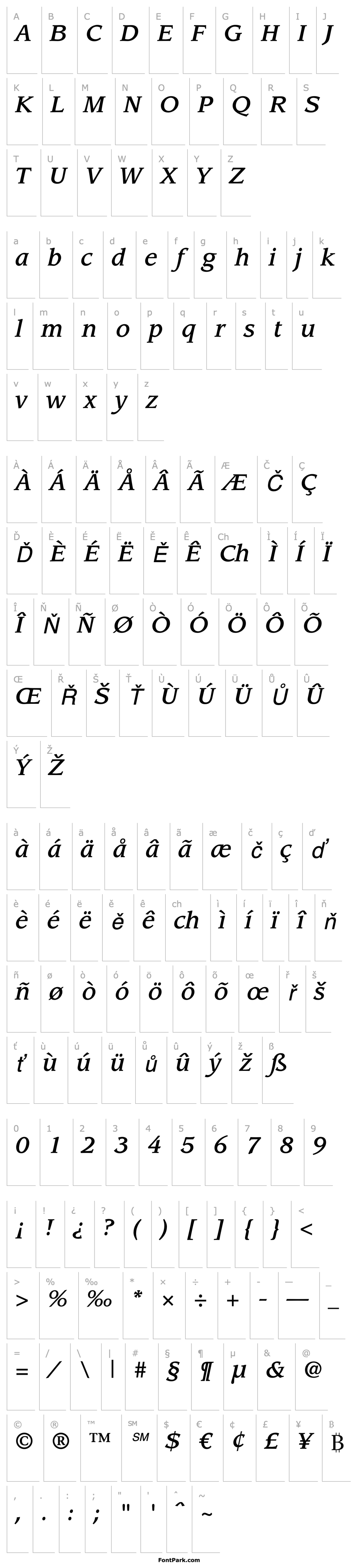 Overview LeawoodStd-MediumItalic