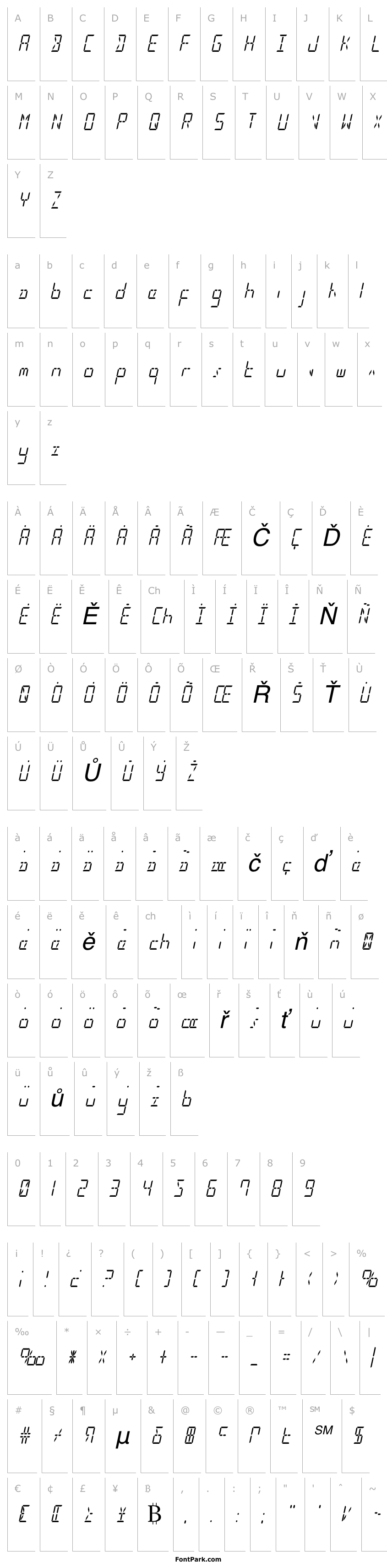 Overview LED Sled Condensed Italic
