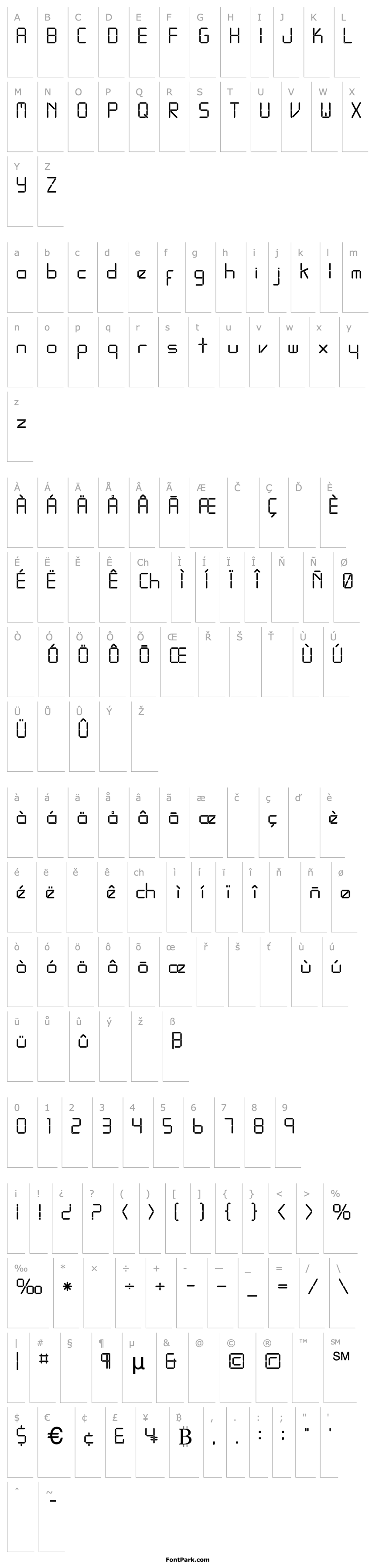 Overview LEDFont