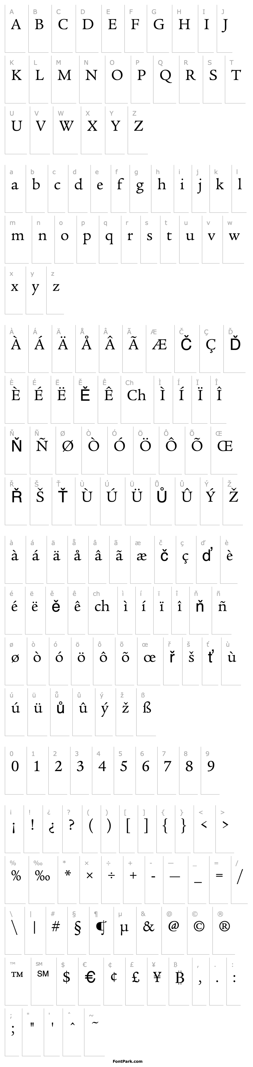 Overview Legacy Serif ITC TT Book