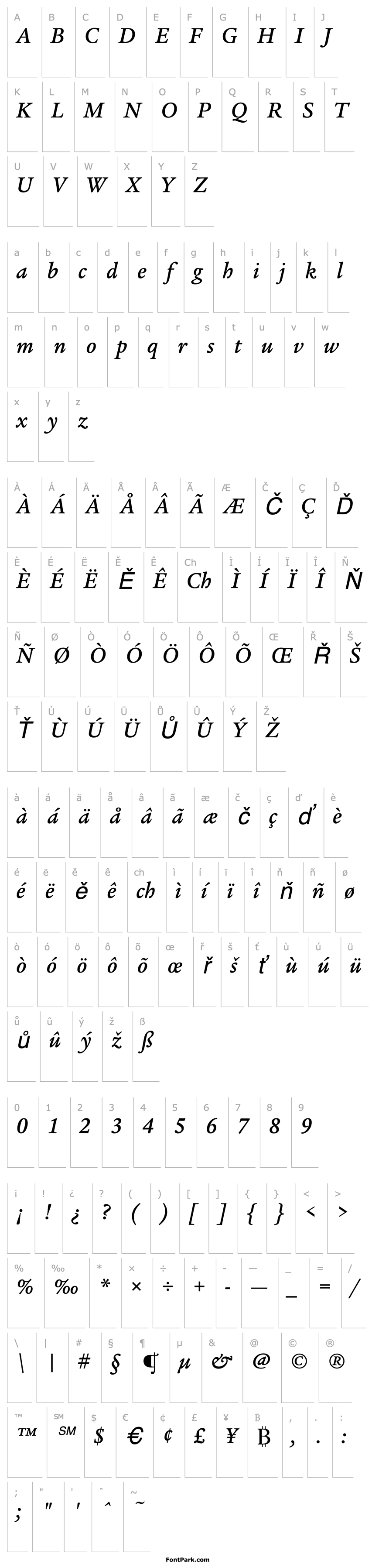 Overview Legacy Serif Md ITC TT MedIta