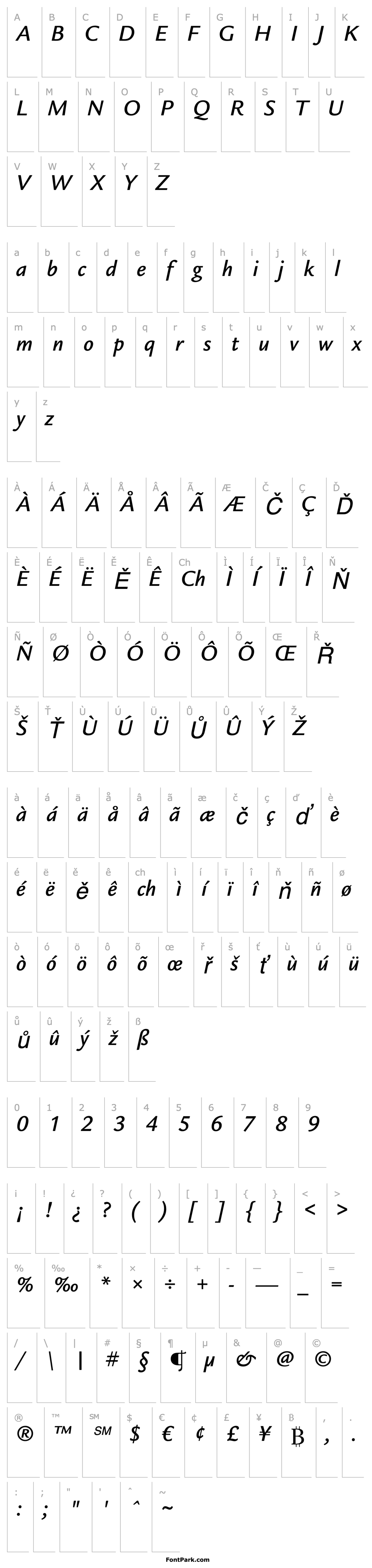 Overview LegacySansITCStd-MediumItalic